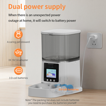 Αυτόματη ταϊστρα για κατοικίδια με κάμερα και έλεγχο μέσω εφαρμογής (Μοντέλο PT03S; Κάμερα; Υποστήριξη εφαρμογής; Αποσπώμενο; Βάρος 1700 g)