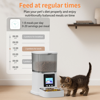 Αυτόματη ταϊστρα για κατοικίδια με κάμερα και έλεγχο μέσω εφαρμογής (Μοντέλο PT03S; Κάμερα; Υποστήριξη εφαρμογής; Αποσπώμενο; Βάρος 1700 g)