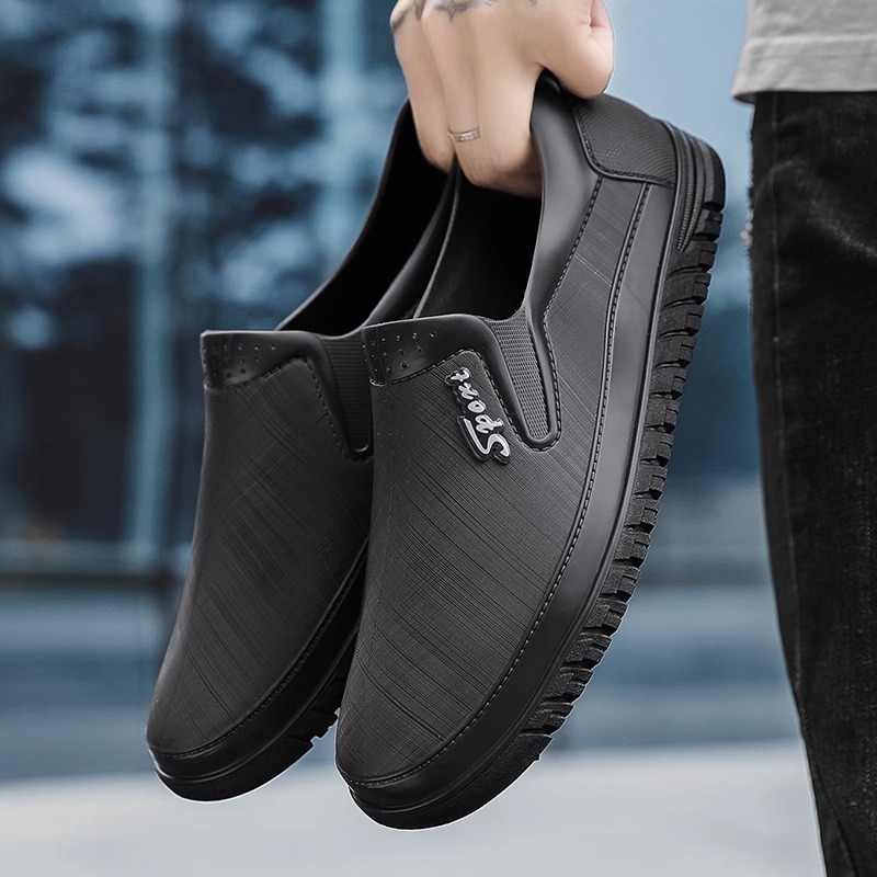 Unisex kišne čizme, PU gornji dio, gumeni đon, niski obod cijevi, okrugla špička