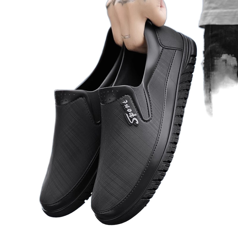 Unisex kišne čizme, PU gornji dio, gumeni đon, niski obod cijevi, okrugla špička