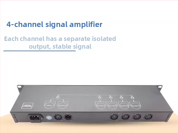 DMX signálny zosilňovač a rozdeľovač pre pódiové osvetlenie MX512 — 4/8-kanálový, Beam PAR svetlo transceiver, značka Fuli
