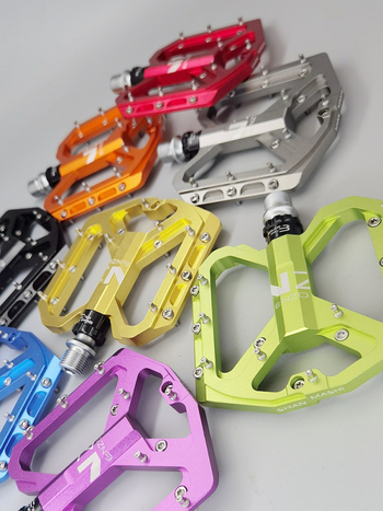 SHANMASHI ENZO CNC επίπεδη πλατφόρμα πετάλια ποδηλάτου, κράμα αλουμινίου, 6 ρουλεμάν, για ποδήλατα βουνού