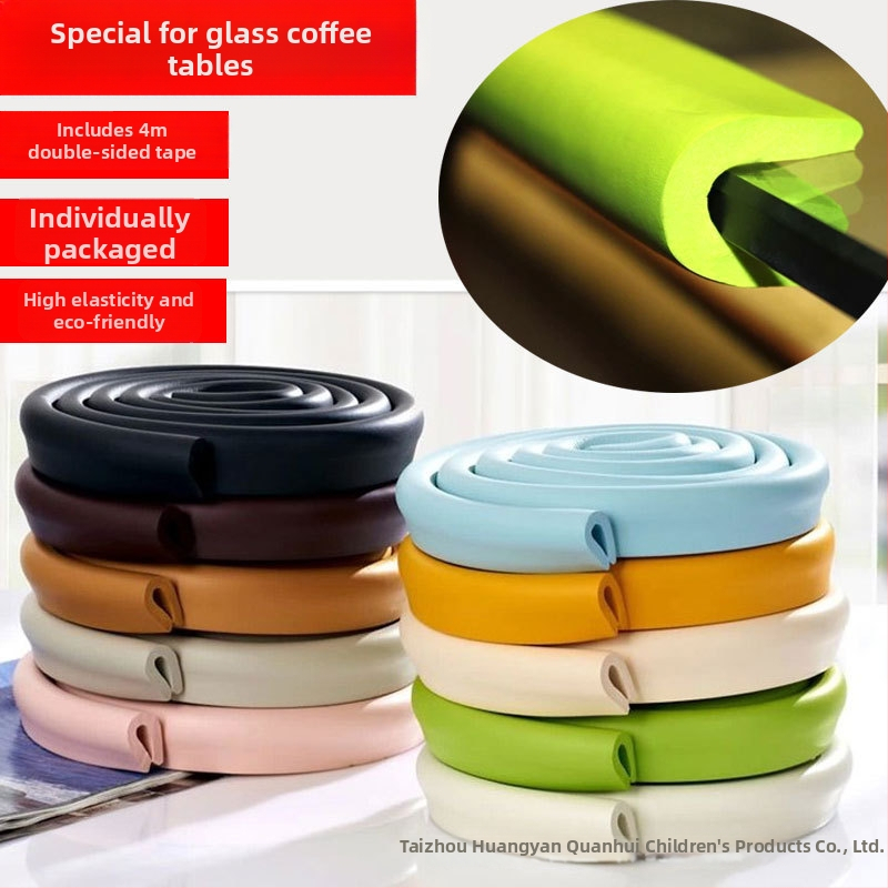 U-tvarovaný proti kolíziám pás pre bezpečnosť detí, penový tlmič pre sklenený konferenčný stolík