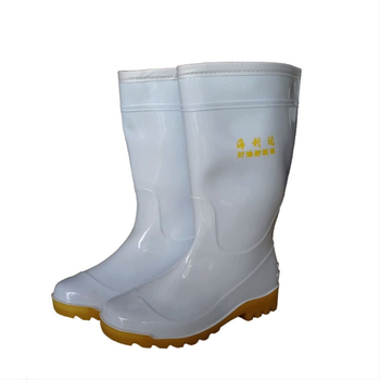 Мъжки високи ботуши за дъжд със подплата от памучен велюр, зимна защита, PVC водоустойчиви