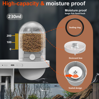 Έξυπνη Κάμερα Ενυδρείου Με Αυτόματο Ταϊστή - Απομακρυσμένος Έλεγχος Μέσω Εφαρμογής, HD Τροφοδοσία (Πλαστικό Κέλυφος; Μοντέλο: Smart Fish Feeder; Μάρκα: Heto; Για Ενυδρείο)