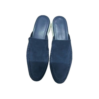 Muške mokasine od prave kože i nubuka, slip-on, okrugli nos, niski profil