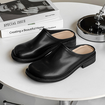 Muške mule s zatvorenim prstom, debela gumena potplata, nubuk gornji dio, proljeće 2025