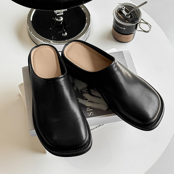 Muške mule s zatvorenim prstom, debela gumena potplata, nubuk gornji dio, proljeće 2025