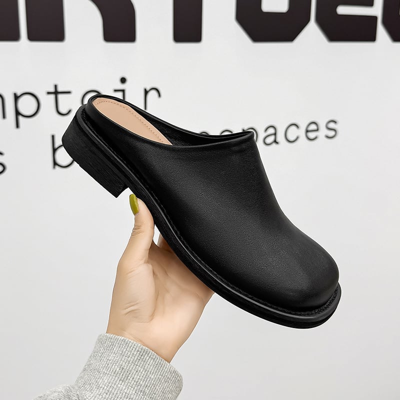 Muške mule s zatvorenim prstom, debela gumena potplata, nubuk gornji dio, proljeće 2025