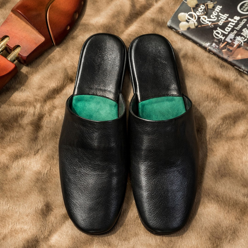 Muške papuče od ovčje kože, EVA đon, slip-on