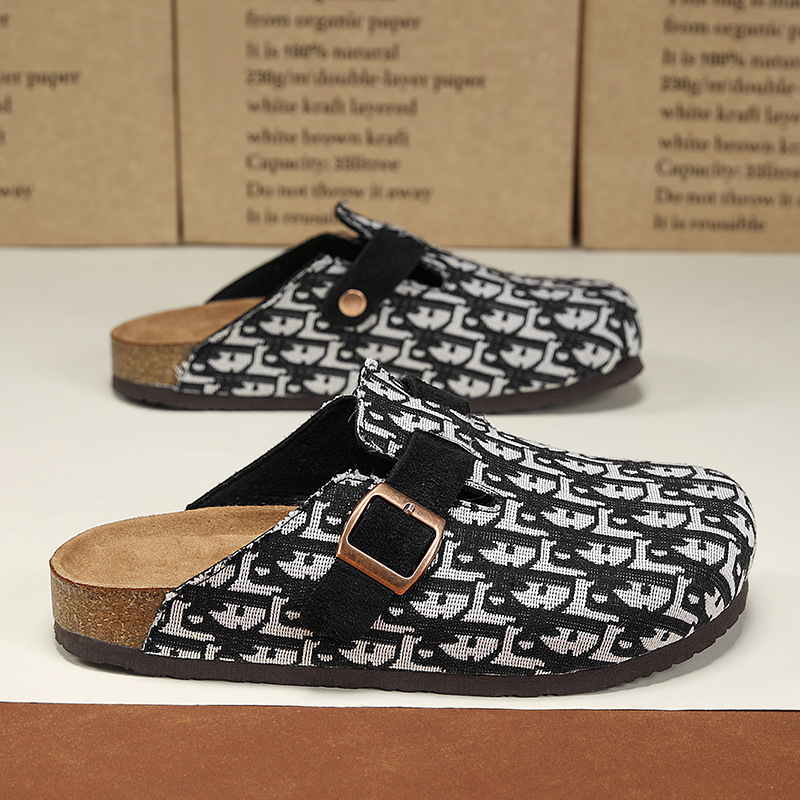 Birkenstock stil zimskih cipela za muškarce i žene, zatvoren vrh, korkova potplata, platneni gornji dio, EVA potplat