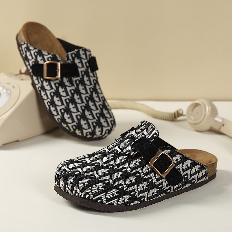 Birkenstock stil zimskih cipela za muškarce i žene, zatvoren vrh, korkova potplata, platneni gornji dio, EVA potplat