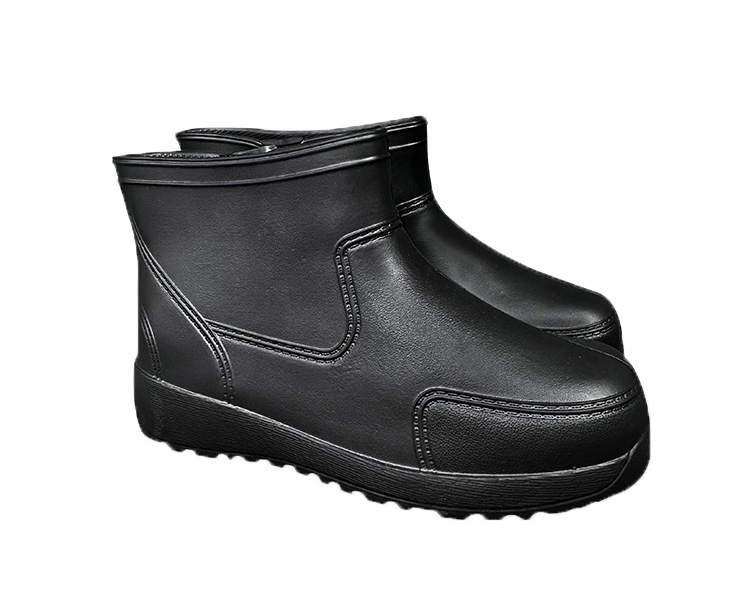 Cipele za kišu od EVA pjene - protuklizna potplata, kratka visina nadkoljenika, okrugli vrh, niski pet (1–3 cm)