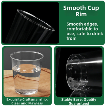 PS plastični čašica za deserte – jednokratna mousse čašica za sladoled i deserte, srebrni toplinski otisak, bez poklopca, kapaciteti 50ml 270ml 200ml