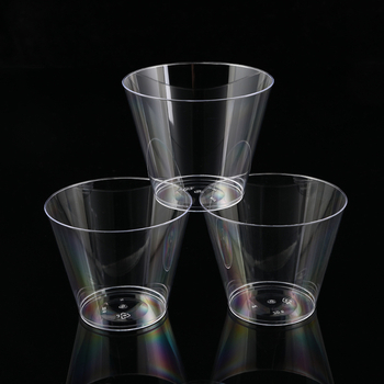 PS plastični čašica za deserte – jednokratna mousse čašica za sladoled i deserte, srebrni toplinski otisak, bez poklopca, kapaciteti 50ml 270ml 200ml