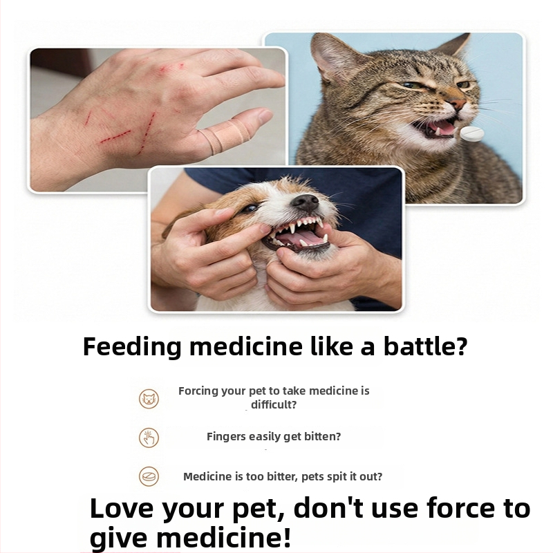 Τροφοδότης τύπου ώθησης για κατοικίδια, κατάλληλος για γάτες και σκύλους, διπλής χρήσης ξηρή/υγρή τροφή, πλαστικό