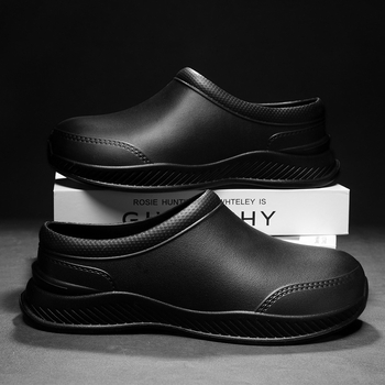 Pantofi de bucătărie unisex cu EVA pe partea superioară și talpă EVA, anti-derapare, impermeabili și rezistenți la ulei, respirabili