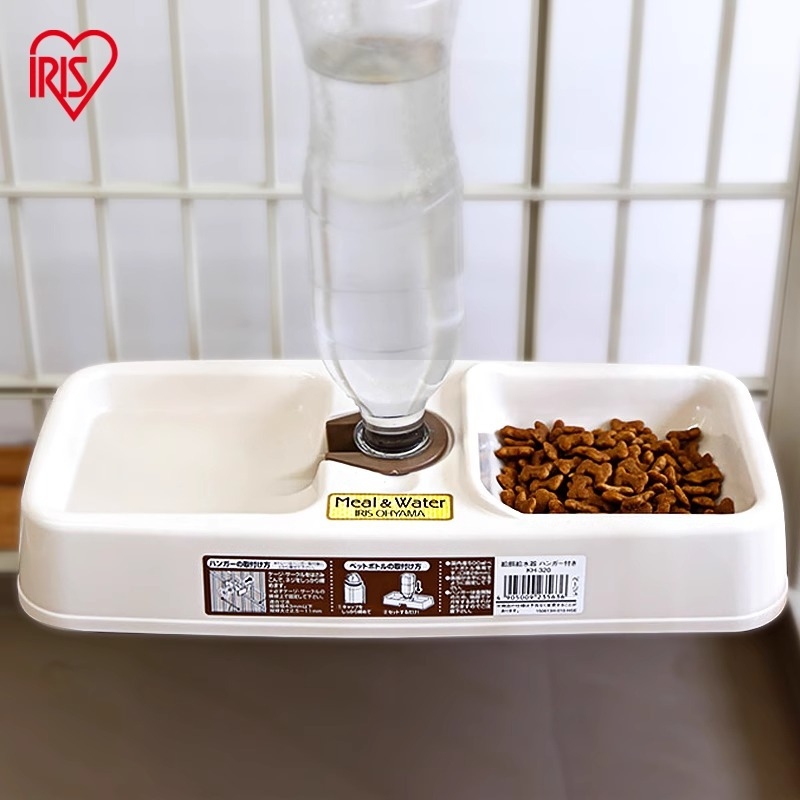 IRIS Automatska posuda za vodu za pse i mačke — zidni držač, plastična zdjela za vodu, set automatskog hranjenja