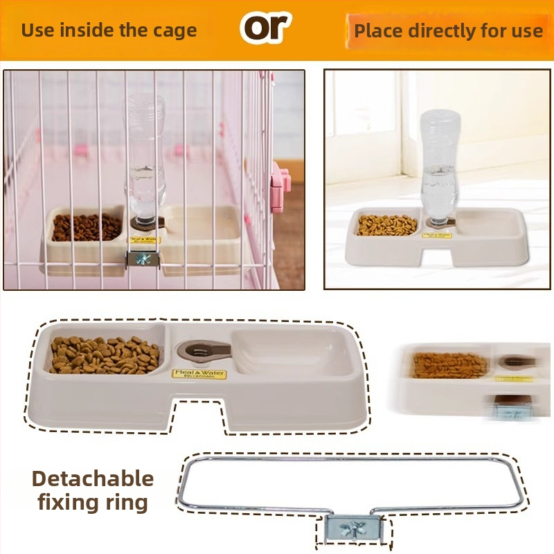 IRIS Automatska posuda za vodu za pse i mačke — zidni držač, plastična zdjela za vodu, set automatskog hranjenja