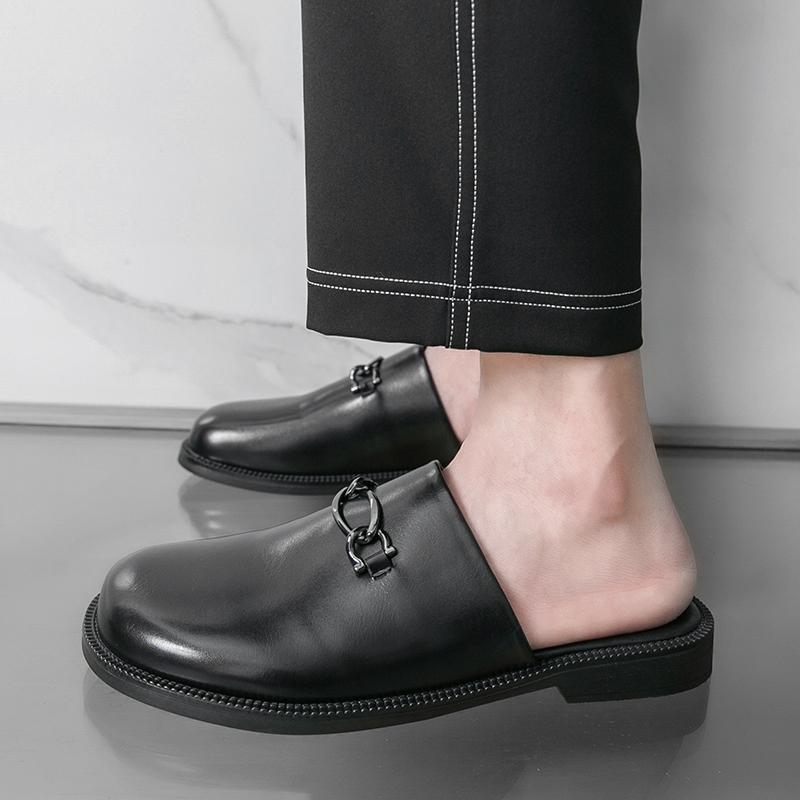 Muške slip-on kožne loaferice od nubuka, šivana konstrukcija, rimski stil, proljeće 2026