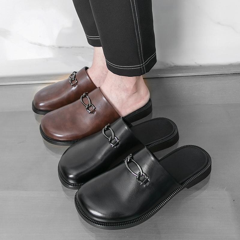 Muške slip-on kožne loaferice od nubuka, šivana konstrukcija, rimski stil, proljeće 2026