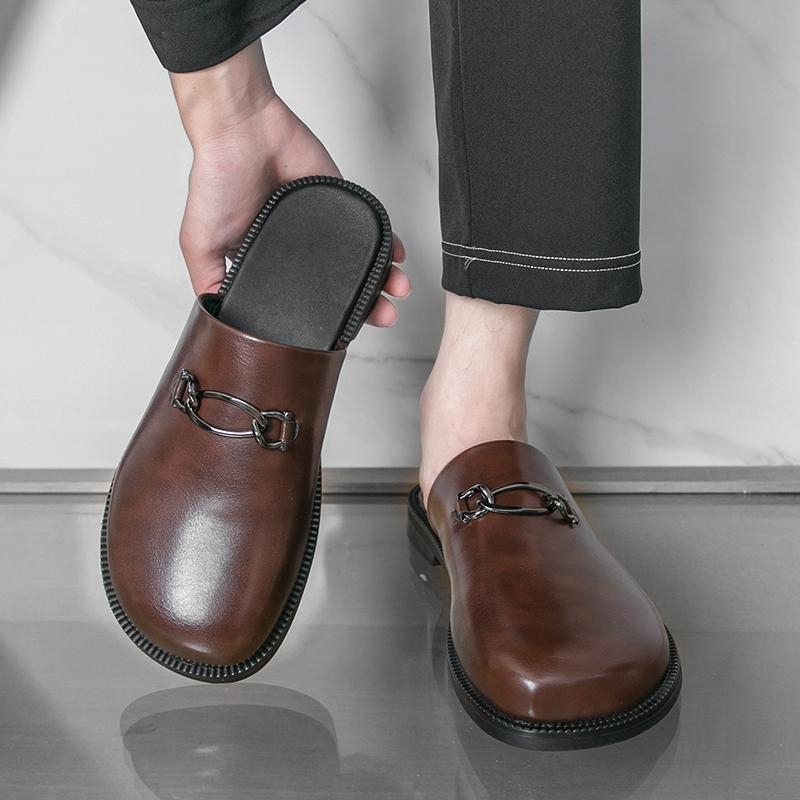 Muške slip-on kožne loaferice od nubuka, šivana konstrukcija, rimski stil, proljeće 2026