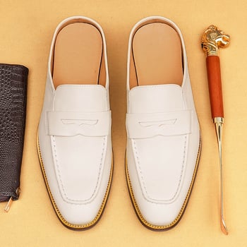 Muške kožne slip-on mokasine – gornji dio od kože krava, unutarnja koža svinje, potplat od kompozitnog materijala