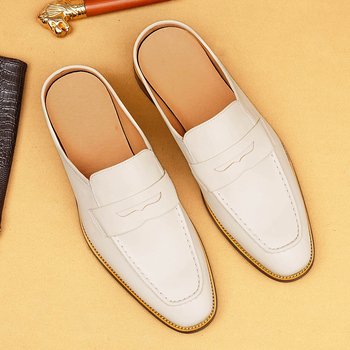 Muške kožne slip-on mokasine – gornji dio od kože krava, unutarnja koža svinje, potplat od kompozitnog materijala