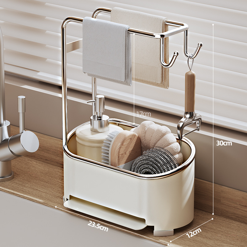 Okrugli metalni stalak za odvodnju, zidni kuhinjski organizator u nordijskom stilu