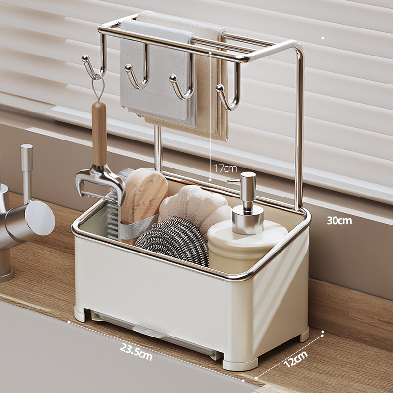 Okrugli metalni stalak za odvodnju, zidni kuhinjski organizator u nordijskom stilu