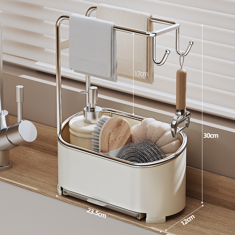 Okrugli metalni stalak za odvodnju, zidni kuhinjski organizator u nordijskom stilu