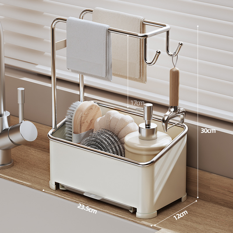 Okrugli metalni stalak za odvodnju, zidni kuhinjski organizator u nordijskom stilu