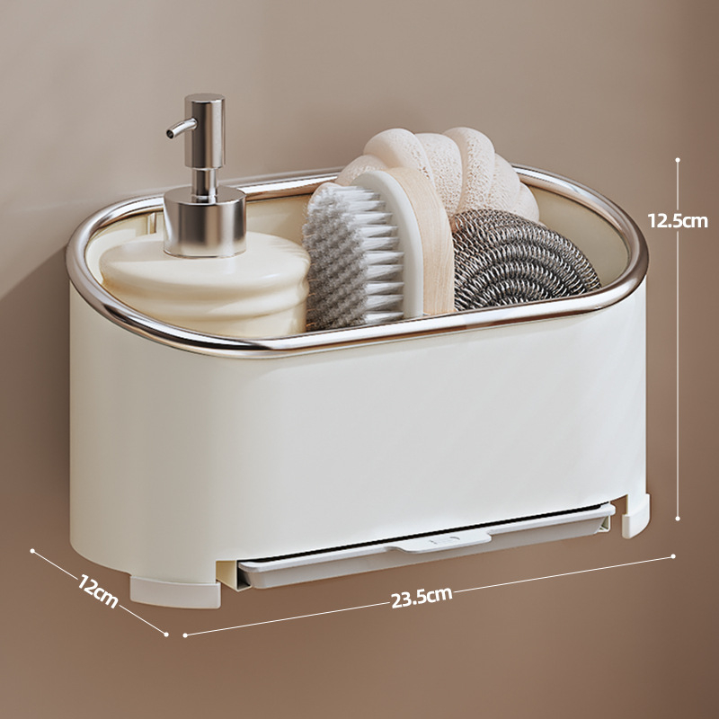 Okrugli metalni stalak za odvodnju, zidni kuhinjski organizator u nordijskom stilu