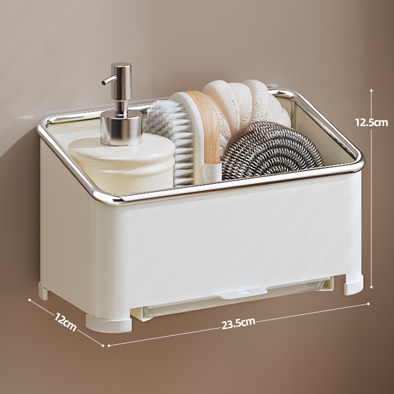 Okrugli metalni stalak za odvodnju, zidni kuhinjski organizator u nordijskom stilu