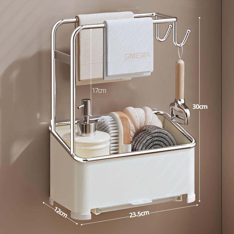 Okrugli metalni stalak za odvodnju, zidni kuhinjski organizator u nordijskom stilu