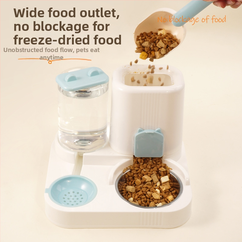 Hi cute Διανομέας νερού για γάτες με αυτόματη ταΐστρα, όλα σε ένα, πλαστικό