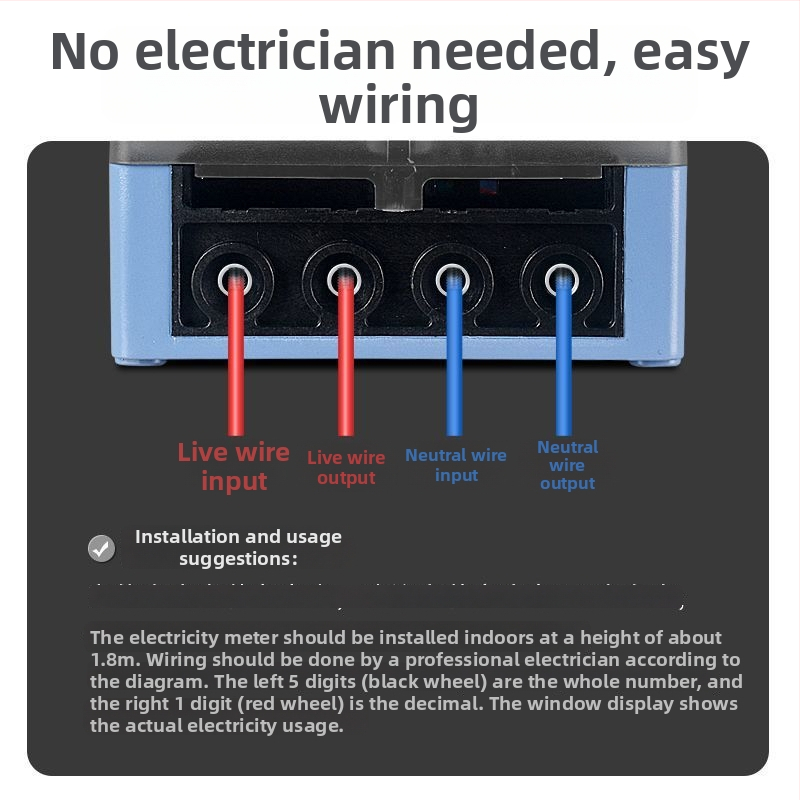 Digitálny inteligentný elektromer 220V, jednofázový, pre rezidenčné použitie