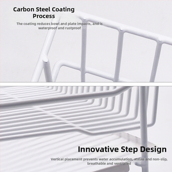 Odvodni stalak za posuđe za sudoper od nehrđajućeg čelika 304, kuhinjski stolni model, jednostavan i moderan stil