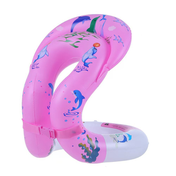 Детски надуваем пръстен за плуване с жилетка за плаване, карикатурен дизайн, екологичен PVC, удебелен PVC, за плуване и водни игри