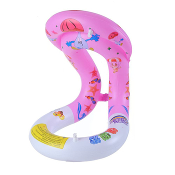 Детски надуваем пръстен за плуване с жилетка за плаване, карикатурен дизайн, екологичен PVC, удебелен PVC, за плуване и водни игри