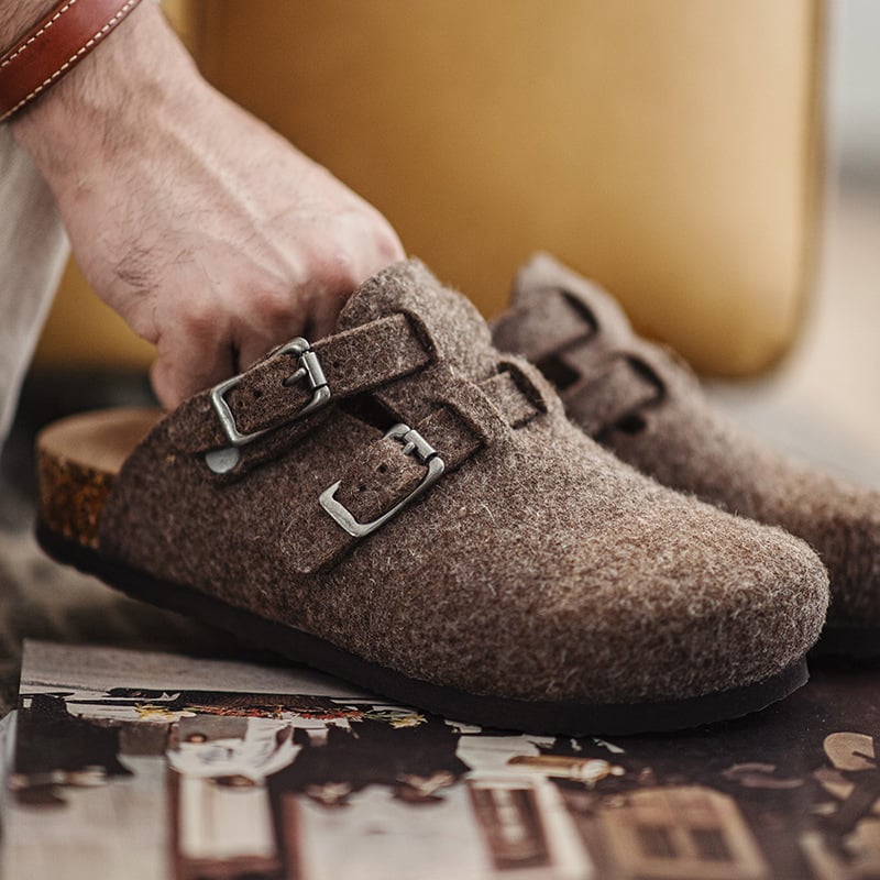 Muške mule od vunenog filca, EVA potplat, Slip-On, jesen 2024