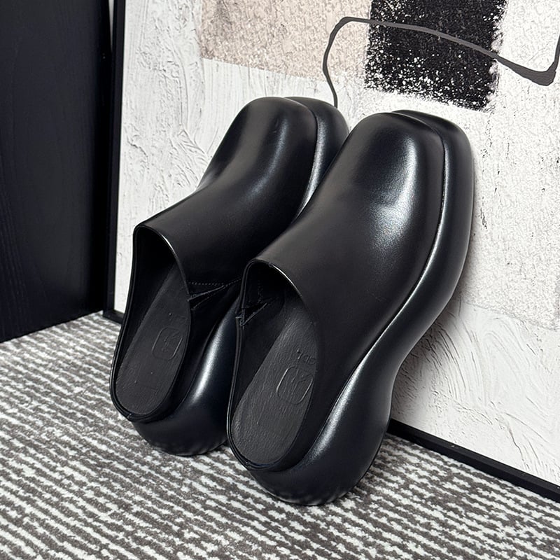 Muške kožne Derby cipele slip-on s 6 cm povećanjem visine, gornjište od kože prve klase, gumena potplata, prozračna