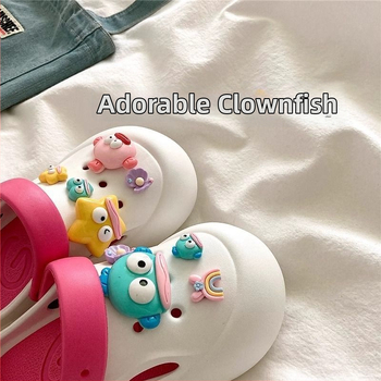3D kopča za Crocs s motivom dabra — cvijet i zvjezdica, slatka karikaturalna dodatna oprema