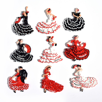 Magneti za hladnjak od smole — oslikani, prilagodljivi, suveniri s putovanja Madrid i Barcelona, mogućnost otiska logotipa