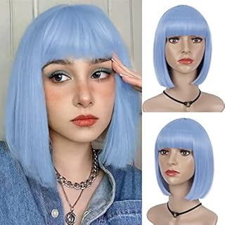 Perika Bob za cosplay — Qi šiške, kratka ravna bob frizura, model 081, domaća svila kosa, mehanička obrada