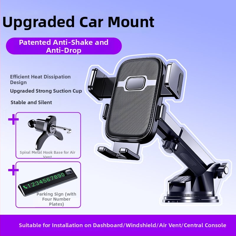 Mo jile автомобилен държач за телефон - Snap-on монтаж към въздушен отвор, Универсална съвместимост, Без захранване