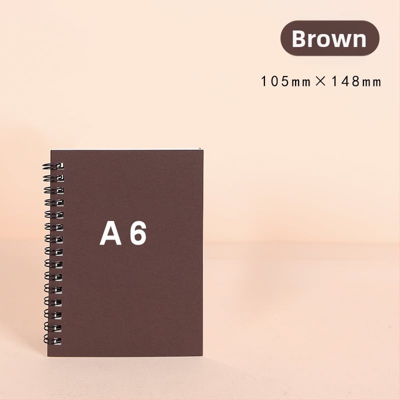 Σπιράλ σημειωματάριο από Kraft χαρτί, σειρά Kraft paper, 100 σελίδες, χαρτί 300 g/m², προσαρμοζόμενο