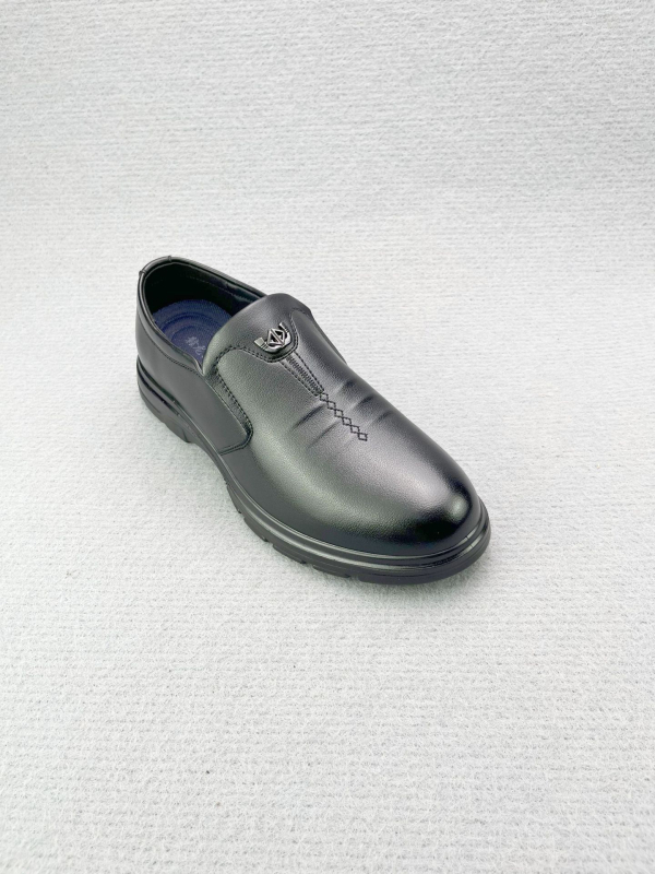 Muške slip-on cipele od PU kože, prugasti uzorak, niski pet 1-3 cm, potplat od PU injekcijski oblikovan