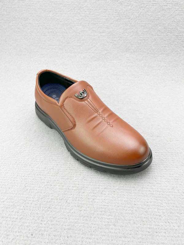 Muške slip-on cipele od PU kože, prugasti uzorak, niski pet 1-3 cm, potplat od PU injekcijski oblikovan