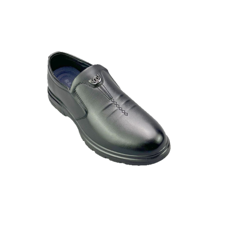 Muške slip-on cipele od PU kože, prugasti uzorak, niski pet 1-3 cm, potplat od PU injekcijski oblikovan